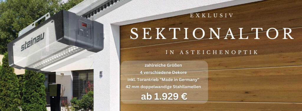 Sektionaltor in Holzoptik